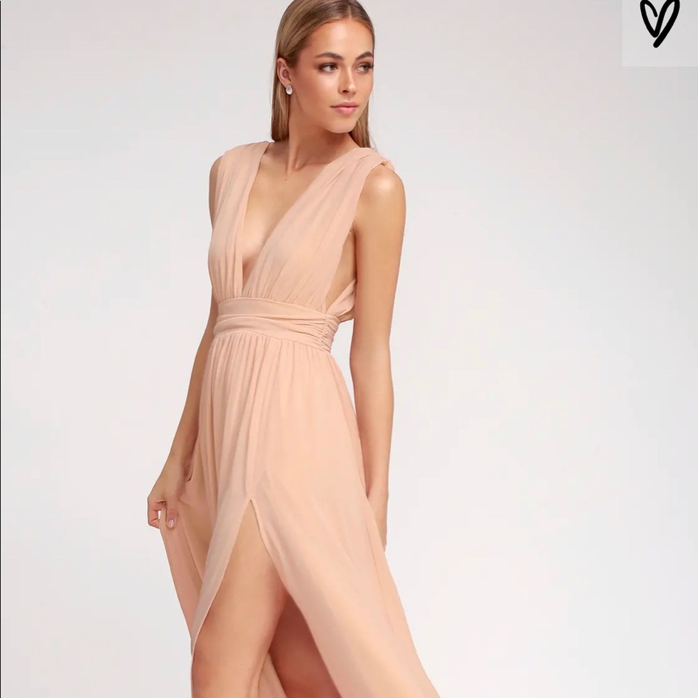 Heavenly Hues Blush Maxi Dress